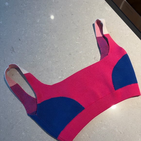 Nagnata Pink and Purple Color block Sports Bra - Picture 4 of 6